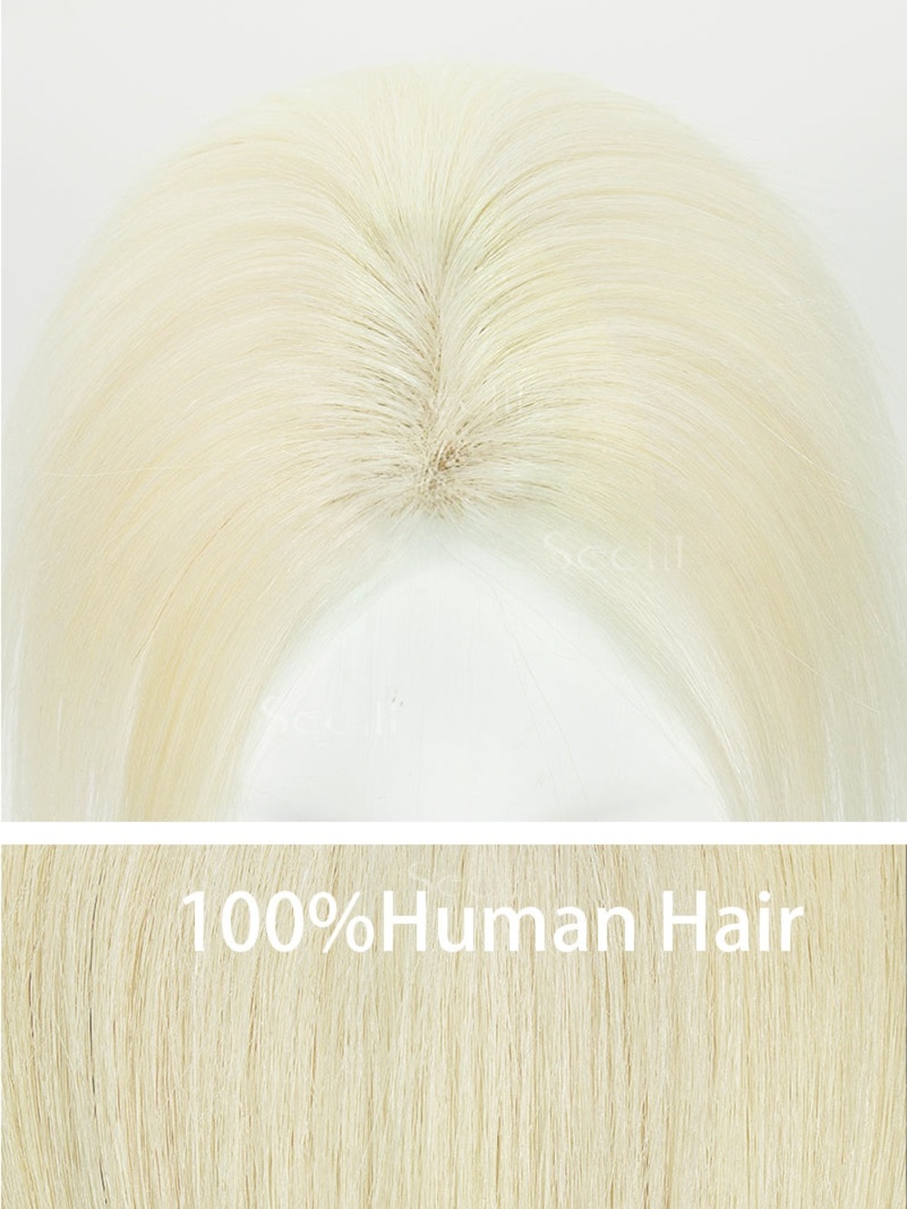 Seully White Blonde Clip-In Topper Extension - Picture 6 of 8
